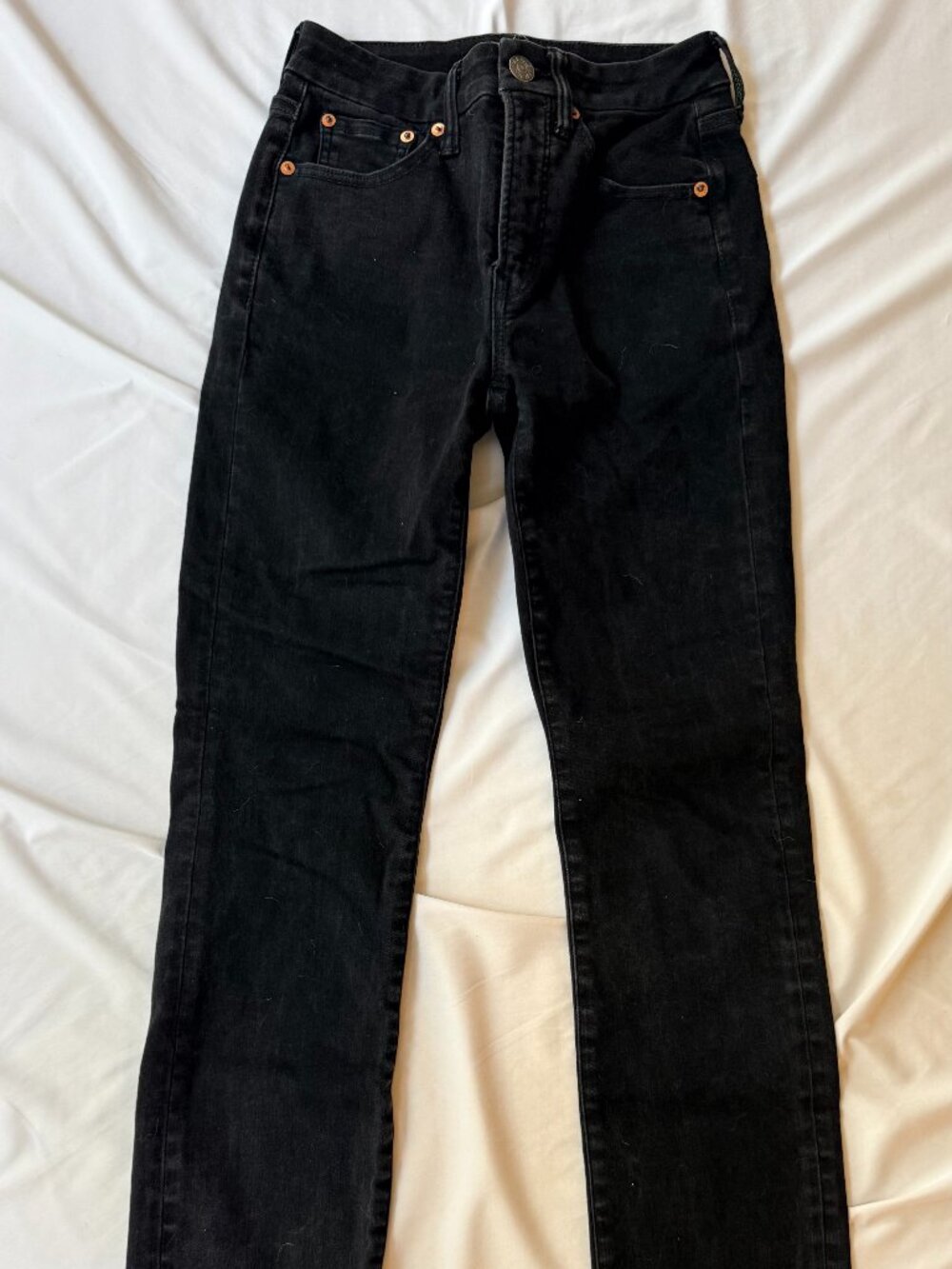 American Eagle The Skinny Jeans 26 Black High Rise Stretch Denim